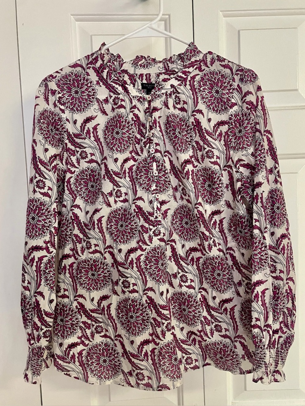 Talbots  Floral Tie-Neck  popover 
Blouse
Large petite